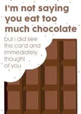 Too much chocolate card created by No-me illustrations
