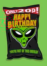 alien crisps Birthday Card 16890 created by Rude Mama