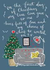 boyfriend cute Christmas Card 43331 created by Sam Bratby Art