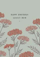 Yarrow birthday card for mum created by Gooseberry Moon