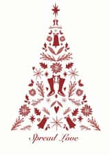 classic love Christmas Card 45437 created by Patterntalk