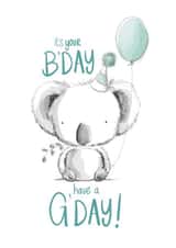 Koala B'day G'day Card created by @doublepea_designs