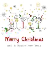 cocktails alcohol Christmas Card 11296 created by SABIVO Design by Sabina