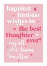 Best daughter ever birthday card created by Always Sparkle