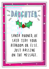 bedroom tidy Christmas Card 7551 created by Go La La!