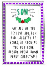 phone bloody Christmas Card 7552 created by Go La La!