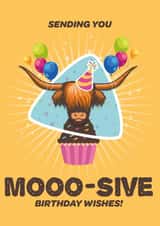 Highland Cow Birthday Wishes Card created by Crazed Creative