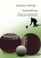 Grandad bowling Birthday Card 19211 created by Jackie Ponwaye Design