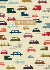 vintage car Birthday Card 19977 created by Peony Rose Design