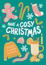 cosy gingerbread Christmas Card 18130 created by Cathy Cornish