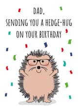 Happy Birthday Dad Hedgehog Card created by The Northern Bird