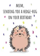 Happy Birthday Mum Hedgehog Card created by The Northern Bird