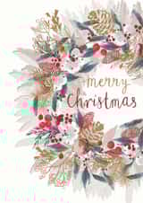 Wreath - Traditional - Festive - Classic - Pretty - Merry Christmas Card created by Louise Tiler