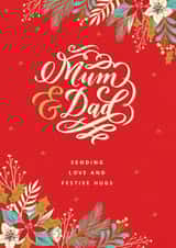 mum dad Christmas Card 19711 created by Dalia Clark Design