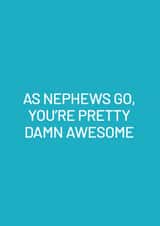 Damn Awesome Nephew Card - Birthday - Thank You created by Purple Tree Designs