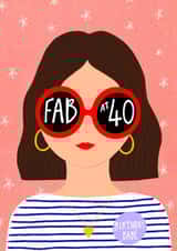 Cute Birthday Card - Fab at 40th created by Corrin Strain