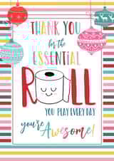 toilet roll  loo roll  Thank You Card 40610 created by The Arty Apples Limited