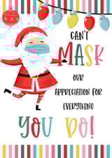 mask face mask  Christmas Card 40612 created by The Arty Apples Limited
