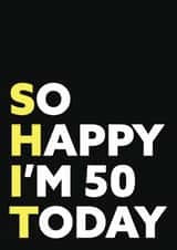Funny 50th birthday card - Unisex - For her / For him - Joke - Milestone created by Tiger Feet Creations