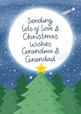 Pretty Christmas Card for Grandma & Grandad - Grandparents - Christmas Trees created by Macie Dot Doodles