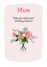 mum flowers Birthday Card 45168 created by @lydiapimmdraws