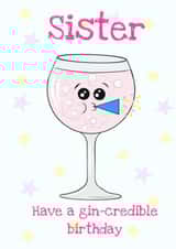 gin sister Birthday Card 13599 created by Cutie McHootie 