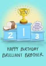 Brother Sibling Birthday Card 17783 created by Rosie Johnson Illustrates