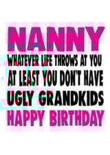 nan  grandma Birthday Card 10206 created by Cheeky Chops Cards