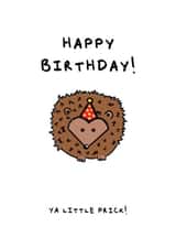hedgehog prick Birthday Card 14092 created by Little paper pick me ups 