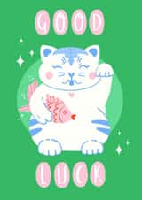 cat adult Good Luck Card 16479 created by Kerri Brown