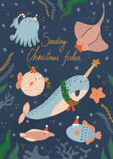 Christmas fishes created by Forever Funny