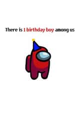 Among us Video game Birthday Card 20422 created by SJdesigns