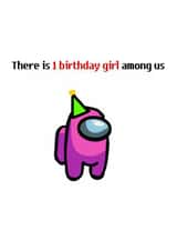 Among us Gamer Birthday Card 20423 created by SJdesigns