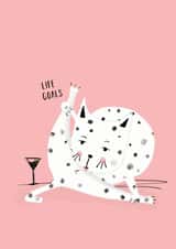 life goals Cat Birthday Card 20520 created by NICHOLA COWDERY ILLUSTRATIONS 