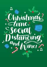 social distance wine Card 33695 created by Pukka Design