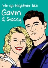Gavin and Stacey Valentine's Day greeting card created by Graham Sanders
