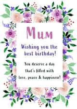 mum pretty Birthday Card 19440 created by Ami Webster