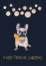 frenchie french Christmas Card 6983 created by Babybluesnowflake