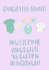 Baby Lockdown Pregnancy Card 13627 created by Laura Did That