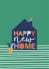 Pretty Contemporary New Home Card - House - Plants - Happy New Home created by Hannah Rogers