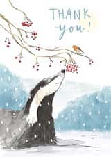 thank you cheers Thank You Card 20023 created by Becca Hall illustration