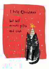 cat cheeky Christmas Card 42628 created by Jasperpie