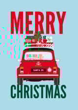 Classic Mini Cooper Christmas Card created by Diva Doodle Designs