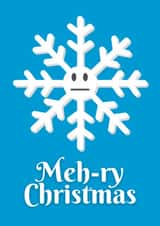 Meh Snowflake Christmas Card 29092 created by The Happy Bee