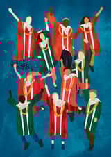 adult arty Christmas Card 40329 created by Charlie Best