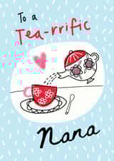 nana tea Birthday Card 20447 created by Lindsay loves to draw