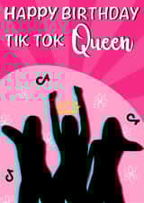 Tik tok Savage Birthday Card 19574 created by Pawwmarkss