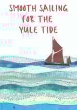 Sailing Boat Smooth Sailing for the Yule Tide Christmas Card created by NaviStitch
