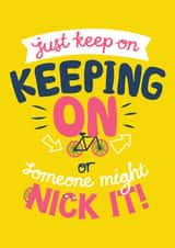 keeping on keep on Just because Card 20233 created by Dan McFadden