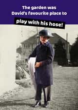 Humourous vintage photo greetings card created by Pick Nick